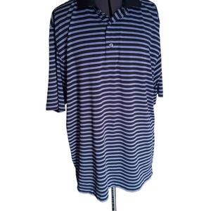 Footjoy black/blue stripe golf polo, Large